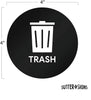 Sutter Signs Trash Compost Recycle Stickers for Trash Can 6pc Combo Set | Weatherproof Waste Management Decal Label Signs for Garbage Cans and Recycling Bins