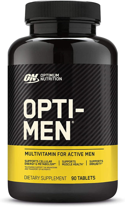 Optimum Nutrition Opti-Men, Vitamin C, Zinc and Vitamin D, E, B12 for Immune Support Mens Daily Multivitamin Supplement, 90 Count (Packaging May Vary)
