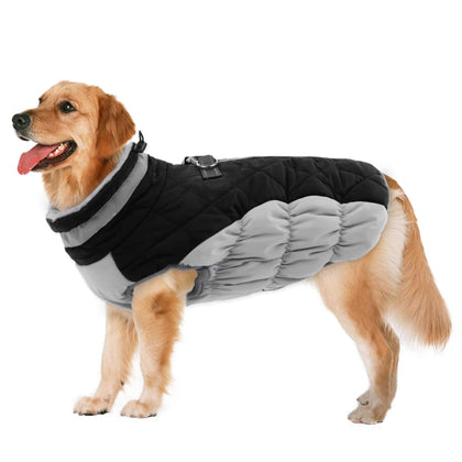 Lelepet Warm Dog Winter Coat Dog Coat Dog Cold Weather Coats Windproof Reflective Turtleneck Fleece Dog Jacket with Harness Thick Dog Fleece Vest XLarge Dog Coat, Dog Coats for Small Medium Large Dogs
