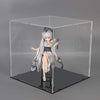 A+ DESIGN Clear Acrylic Display Case Assemble Collectibles Box Alternative Glass Case for Display Action Figures Home Storage & Organizing Toys (4x4x4 inch; 10x10x10 cm)