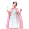 EFOSHM 9PCS Princess Dress Up Clothes for Little Girls Princess Cape Set,Princess Dresses Halloween Costume Accessories Cosplay Cloak With Jewelry Tiara Crown Skirt for 3-8 Year Old Girl Holiday Gift