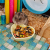 2 Pcs Hamster Ceramic Food Bowl Anti-Turning Food & Water Dish for Hamster Gerbil Hedgehog Rat Rodent (Green and Purple)