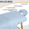 Kinlop 6 Sets Microfiber Massage Table Sheet Set Include 6 Colors Soft Lightweight Fitted Sheet Stain and Wrinkle Resistant Flat Massage Bed Table Cover Face Rest Cover for Salon Beauty (Pastel Color)