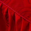 Zhiyuan California King Size Bed Skirt Set Rose Ruffle Bed Sheet Red Bedspread and 2 Pillow Shams