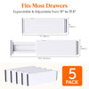Lifewit 5 Pack Drawer Dividers Plastic 4