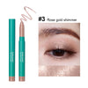 WenFeng Eyeshadow Stick,Thrive Eye Shadow Brightener Stick,Waterproof Glitter Highlighter Eye Liner,Shimmer Cream Long Lasting Eye Shadow Makeup (3# Rose Gold Shimmer)