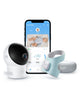 eufy Baby Smart Sock S340 Baby Monitor with 2.4 GHz Wi-Fi, Track Sleep Patterns, Naps, Heart Rate, and Blood Oxygen Levels, 2K Camera, AI Cry Detection, Pan and Tilt, No Monthly Fee