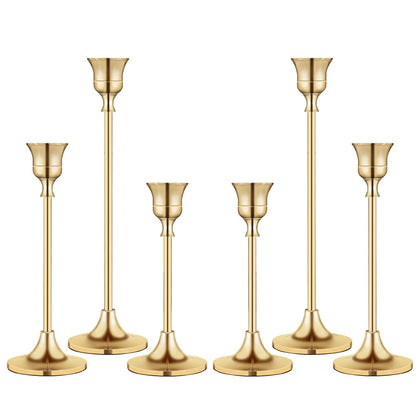 Candlestick Holders,Taper Candle Holder for Candlesticks Gold Brass Vintage Candle Stick Candle Holder Candelabra Candle Holder for Fireplace Party Dining Home