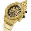 GUESS Cut Thru Dial Bracelet Watch, Gold Tone/Black/Gold Tone