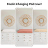 Muslin Changing Pad Cover Unisex, Solid Color Muslin Baby Changing Mats for Boys & Girls, 100% Cotton 3-Pack Breathable and Skin-Friendly Changing Table Covers, Large