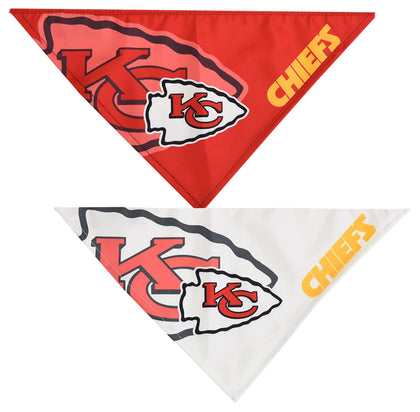 Littlearth Unisex-Adult NFL Kansas City Chiefs Home and Away Pet Bandana Set, Team Color, Medium