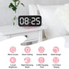 Lamisola Digital Alarm Clock, Large LED Mirror Display,2 USB Charging Ports,Auto Adjustable Brightness,Aesthetic Modern Clocks for Bedroom Office, Pink