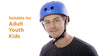 JBM international EPS foam Impact resistance & Ventilation Skateboard Helmet for Multi-sports, Small - Black