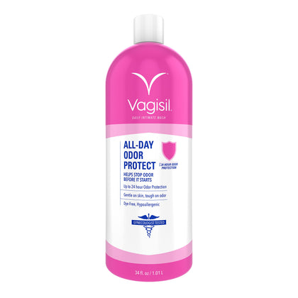 Vagisil Odor Protect Daily Intimate Feminine Wash for Women, Gynecologist Tested, 34 Fl Oz (1L)
