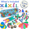 Clixo Wheel Creator Pack, 72 Pieces Pack - Construction Magnet Toy. Flexible, Creative-Boosting Magnetic Building Tiles. Educator-Approved Design for Hours of STEM Play. Multisensory Toy. Age 4-99.