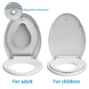 GAOMON Toilet Seat, Elongated Toilet Seat with Toddler Seat Built in, Potty Training Toilet Seat Elongated Fits Both Adult and Child, with Slow Close and Magnets- Elongated