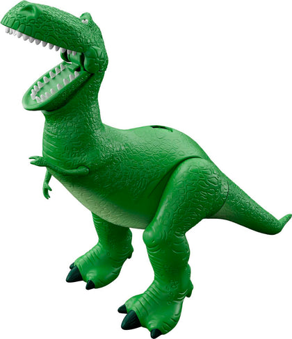 Mattel Disney Pixar Toy Story Toys, Moving & Talking Rex Dinosaur Figure, Roarin Laughs, 10.8 Inches Tall with 40 Phrases and Mouth & Arm Motion, Kids Gift