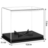 KKU Football Display Case, Acrylic Football Case Display Case Autographed Football Holder, No Assembly Required Football Display Box with Removable Built-in Football Display Stand