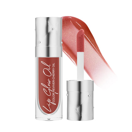 Yanqina Hydrating Lip Glow Oil Long-Lasting Nourishing Lip Gloss Moisturizing Non-Sticky Plumping Lip Stain Tinted Cherry Oil Lip Care (Ruby Red)