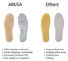 ABUSA Sheepskin Insoles Women's Premium Think Wool Fur Fleece Inserts Cozy & Fluffy 9