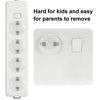 PandaEar Outlet Plug Covers(52 Pack) Clear Child Proof Electrical Protector Safety Caps with Adult Easy Release Concave Design