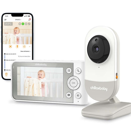 CHILLAX Daily Baby DM640 - WiFi Baby Monitor with Camera & Control Unit, 4.3