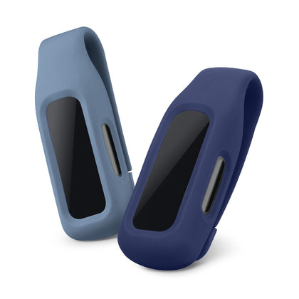 kwmobile 2X Clip Holders Compatible with Fitbit Inspire 3 / Inspire 2 / Ace 3 - Clip-On Holder Replacement Set - Dark Slate/Dark Blue