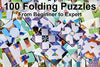 FOLDOLOGY - The Origami Puzzle Game! Hands-On Folding Brain Teasers. Stocking Stuffer/Gift for Tweens, Teens & Adults. Fold The Paper to Complete The Picture. 100 Challenges, Ages 10+