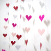 Valentine Garland, 5 Pcs Heart Garland Banner, 100 Hearts Hanging Valentine's Day Decoration Garland for Anniversary Valentine's Day Wedding Birthday Party Decorations