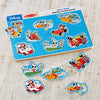 Melissa & Doug Disney Mickey Mouse and Friends Vehicles Sound Puzzle (8 pcs) - Mickey Mouse Toddler Toys, Wooden Sound Puzzles For Toddlers Ages 2+