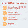 SmartyPants Kids Multivitamin Gummies: Omega 3 Fish Oil (EPA/DHA), Vitamin D3, C, Vitamin B12, B6, Vitamin A, K & Zinc for Immune Support, Gluten Free, Three Fruit Flavors, 120 Count (30 Day Supply)