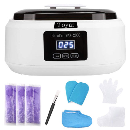 Paraffin Wax Machine for Hand and Feet?Touchscreen Paraffin Wax Warmer with 1.98lb Wax Moisturizing Paraffin Spa Wax Bath Kit, Large Capacity at Home for Smooth and Soft Skin?White?