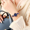 BESTKANG Women's Bracelet Watch Women Luxury Dress Ladies Stainless Steel Luminous Waterproof Date Wrist Watches (Blue)