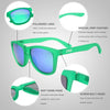 EPHIU Polarized Sports Sunglasses for Men Women Mirror Lens Sun Glasses No Slip No Bounce for Running Driving 100% UV Protection(Green/G Lens)
