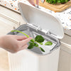 Sooyee 3 Pack 12L/3.2 Gal Kitchen Compost Bin for Countertop or Under Sink, Hanging Small Trash Can with Lid for Cupboard/Bathroom/Bedroom/Office/Camping,Compost Bucket White