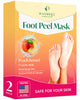 PLANTIFIQUE Foot Peeling Mask - Dermatologically Tested to Repair Heels & Remove Dead Skin for Baby Soft Feet - Exfoliating Peel Mask for Cracked Feet (Peach, 2 pack)