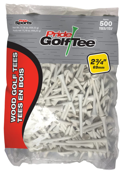 Pride Golf Tee, 2-3/4 inch Deluxe Tee , White