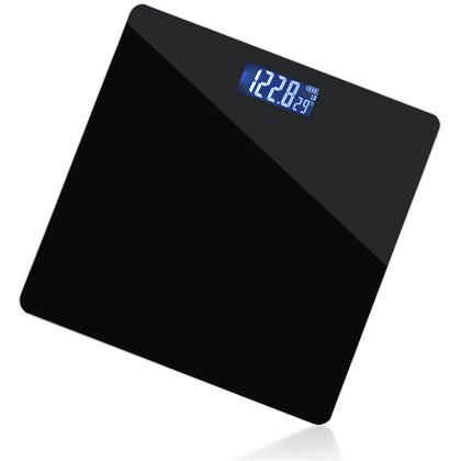 Moss & Stone Digital Body Weight Bathroom Scale Smart Scale Step-on Technology with Easy Read LCD (Up to 400 Pounds) Perfect Digital Home Scale, Highly Accurate Scale for Body Weight (Black)
