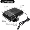 12V Car Heater That Plugs Into Cigarette Lighter for All Kinds of 12V Vehicle, 150W Protable 2 in 1 Car Defroster Heater - Quick Heating and Defrosting