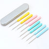 8 PCS 5.2 Inches Sugar Stir Needle Includes Stainless Steel Case and Needle Protector, Cookie Scribe Needles Cake Decorating Needle Tool Cookie Decoration Supplies