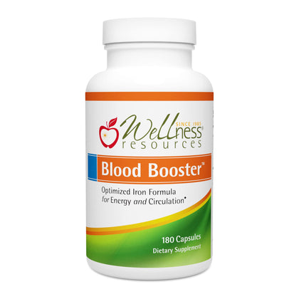 Blood Booster for Energy and Fatigue - Gentle, Non-constipating Iron, Methylfolate and Other coenzyme B Vitamins (180 caps - Vegan, Gluten Free, Non-GMO)