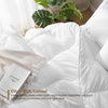 DWR Luxury King Goose Feathers Down Comforter, Ultra-Soft Egyptian Cotton Cover, 750 Fill Power Medium Weight for All Season Hotel Style Fluffy Duvet Insert with Ties (106x90 Inches, White)