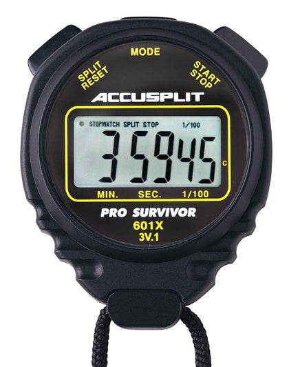 ACCUSPLIT Pro Survivor - A601XBK Stopwatch, Clock, Extra Large Display (Black)