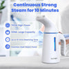 Steamer for Clothes, Handheld Steamer for Garment Portable Steamer, 700W Strong Penetrating Travel Iron Removes Wrinkles on Clothes and Fabric 120ml Big Capacity for Office and Travel(White)
