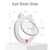 Decormax Cat Door with 4 Way Lock,Weatherproof Pet Door for Interior or Exterior Doors, Easy to Install. White.