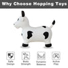 HotMax Bouncy Horse, Inflatable Bouncing Animal Hopper for Toddlers or Kids, Ride on Rubber Jumping Toys for Boy or Girl Birthday Gift (White Cow)