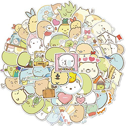 SVGDHZK 50 Pcs Kawaii Sumikkogurashi Stickers Cartoon Japanese Anime Stickers Water Bottles Luggage Party Gift Decal for Kids Girls Teens (Sum)
