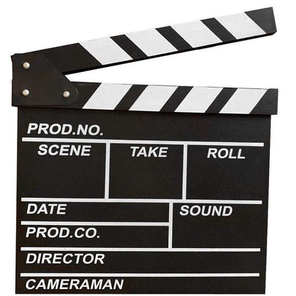 BERON Professional Vintage TV Movie Film Clap Board Slate Cut Prop Director Clapper -Black