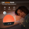 Sunrise Alarm Clock, Bluetooth Speaker Sound Machine, Sunrise and Sunset Simulation, Snooze, Dual Alarms, FM Radio & Reading Lamp, 11 Natural Sound for Gentle Wake Up
