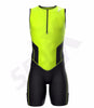 Sparx Men`s Triathlon Suit Tri Race Skinsuit Bike-Swim-Run 3 Pockets Italian Fabric (Neon Green, XL)